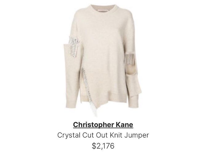 Christopher Kane, Wollpullover mit ausgeschnittenen Kristallverzierungen von Christopher Kane Beige - Ansicht 6