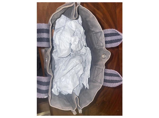 Toto Bag Hermès Hèrmes Tote Canvas PM Grau - Ansicht 12