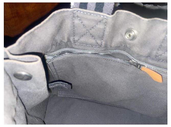 Toto Bag Hermès Hèrmes Tote Canvas PM Grau - Ansicht 14