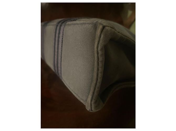 Toto Bag Hermès Hèrmes Tote Canvas PM Grau - Ansicht 9