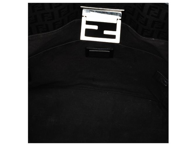 Fendi Braune Zucchino Canvas Tote Dunkelbraun - Ansicht 4