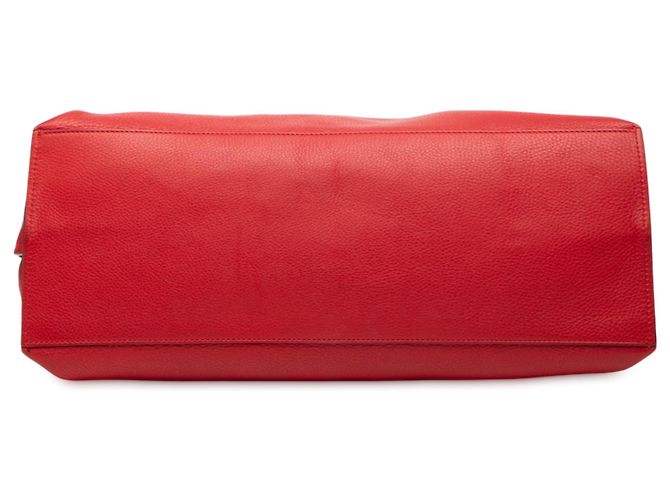 Bamboo Sac à main quotidien en cuir rouge large avec bambou Gucci - vue 3