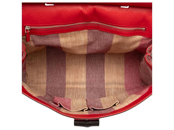 Bamboo Sac à main quotidien en cuir rouge large avec bambou Gucci - vue 4
