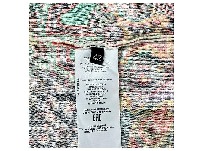 Gonna Etro in lana multicolore stampa paisley - vista 10