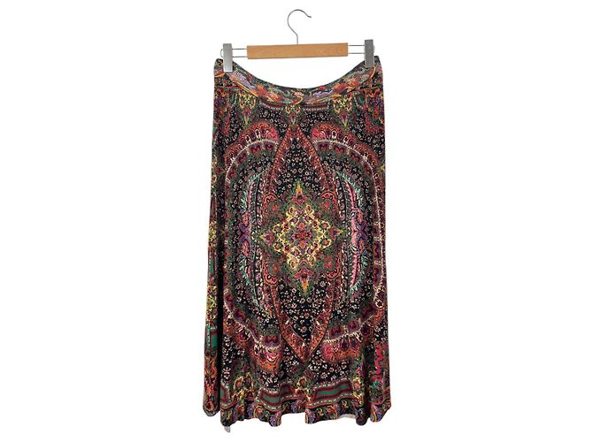 Gonna Etro in lana multicolore stampa paisley - vista 5