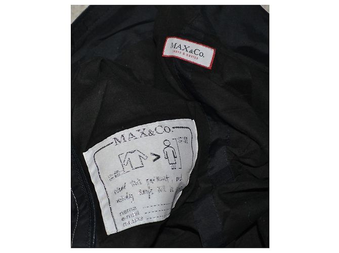 Chaqueta impermeable Max & Co negra con capucha desmontable Negro - vista 4