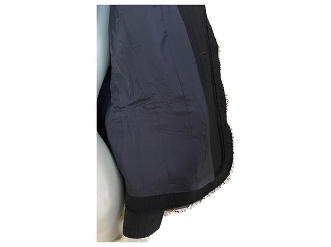 Gerard Darel Gérard Darel Virgin Wool Striped Jacket – French Elegance Size 40 ✨ Black - view 3