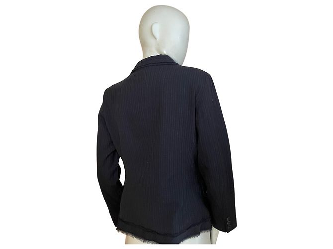 Gerard Darel Gérard Darel Virgin Wool Striped Jacket – French Elegance Size 40 ✨ Black - view 5