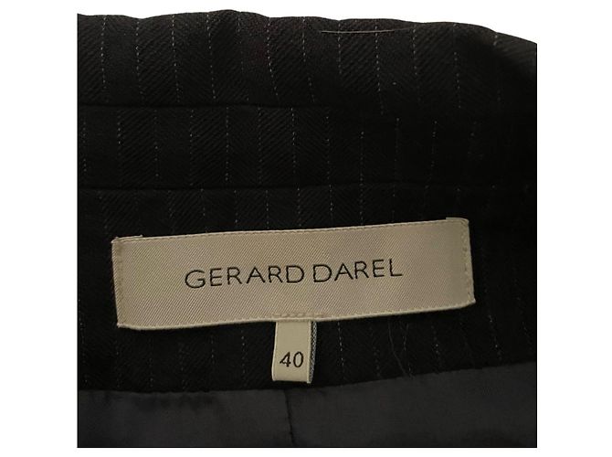 Gerard Darel Gérard Darel Virgin Wool Striped Jacket – French Elegance Size 40 ✨ Black - view 9