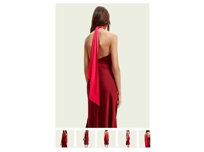 Scotch and Soda Sublime vestido burdeos y rosa - vista 2