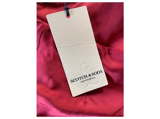 Scotch and Soda Sublime vestido burdeos y rosa - vista 4