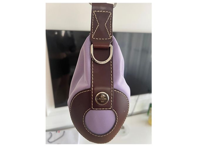 Balancel Lancel Bowling Handtasche hellbraun Stoff - Ansicht 3