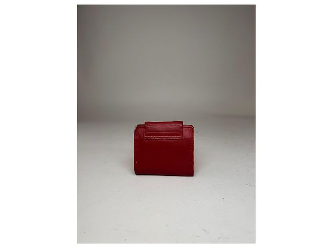 Vintage Dior Leather Wallet Red Dark red - view 2