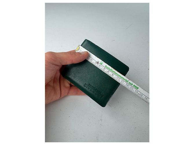 Vintage Givenchy Flapable Leather Wallet Green - view 11