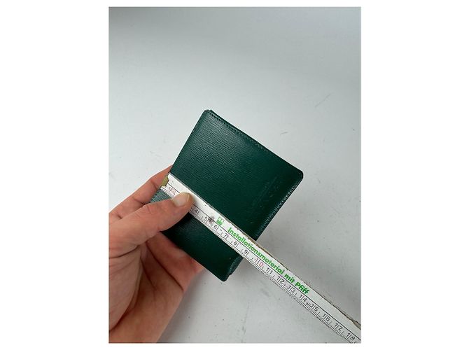 Vintage Givenchy Flapable Leather Wallet Green - view 12