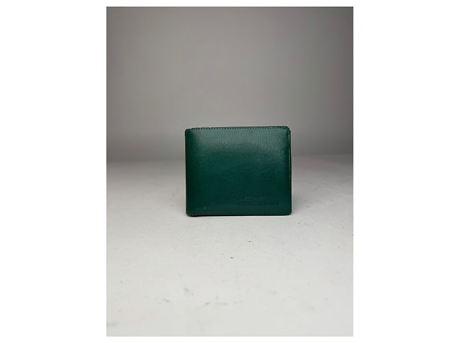 Vintage Givenchy Flapable Leather Wallet Green - view 13