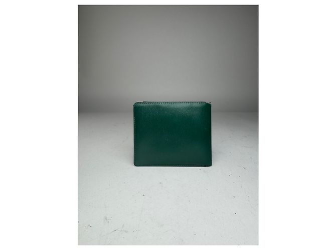 Vintage Givenchy Flapable Leather Wallet Green - view 2