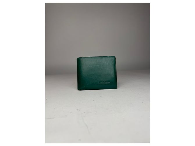 Vintage Givenchy Flapable Leather Wallet Green - view 4