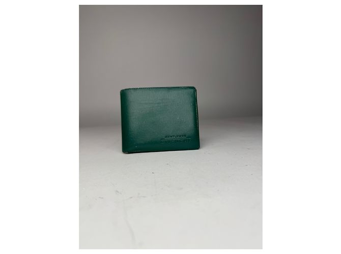 Vintage Givenchy Flapable Leather Wallet Green - view 6