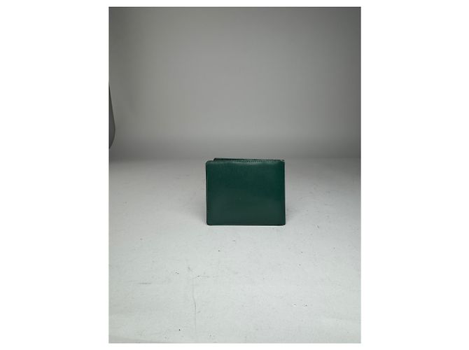 Vintage Givenchy Flapable Leather Wallet Green - view 7
