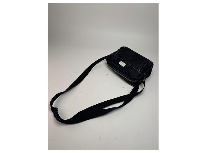 Vintage Courreges Polyester Umhängetasche schwarz - Ansicht 11