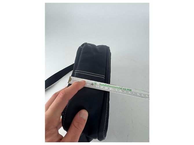 Vintage Courreges Polyester Umhängetasche schwarz - Ansicht 14
