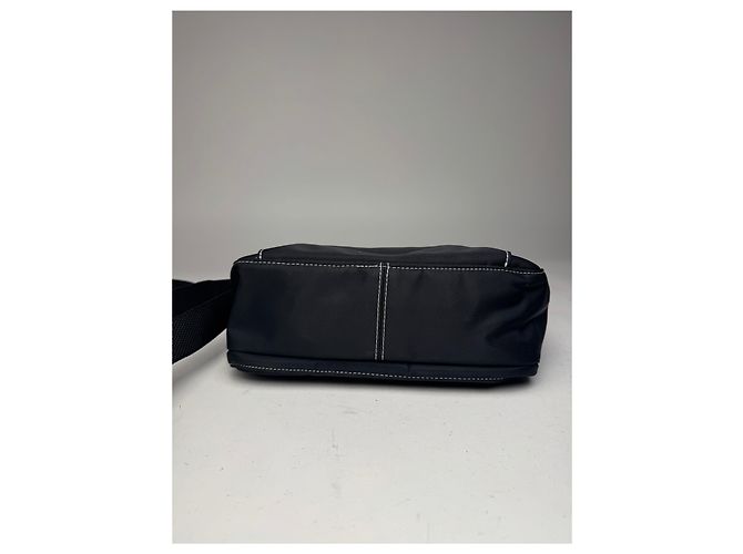 Vintage Courreges Polyester Umhängetasche schwarz - Ansicht 15