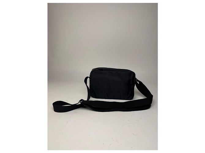 Vintage Courreges Polyester Umhängetasche schwarz - Ansicht 2