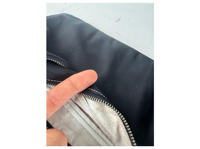 Vintage Courreges Polyester Umhängetasche schwarz - Ansicht 3