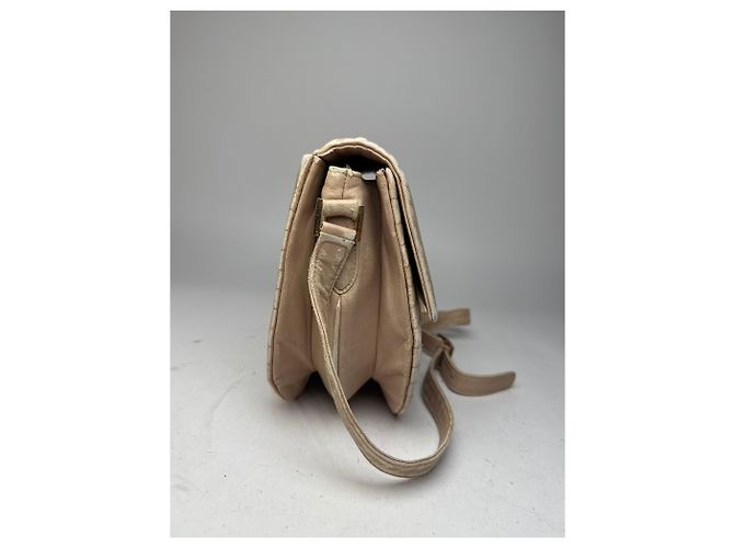 Vintage Givenchy Umhängetasche aus Leder in Beige - Ansicht 10