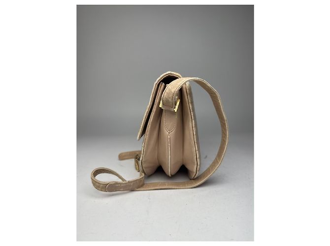 Vintage Givenchy Umhängetasche aus Leder in Beige - Ansicht 6