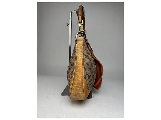 Bamboo Vintage Gucci Monogramm 2Way Bambus-Handtasche Beige - Ansicht 6