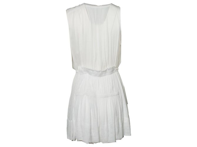 Isabel Marant, Weißes durchsichtiges Kleid mit Rüschen - Ansicht 2