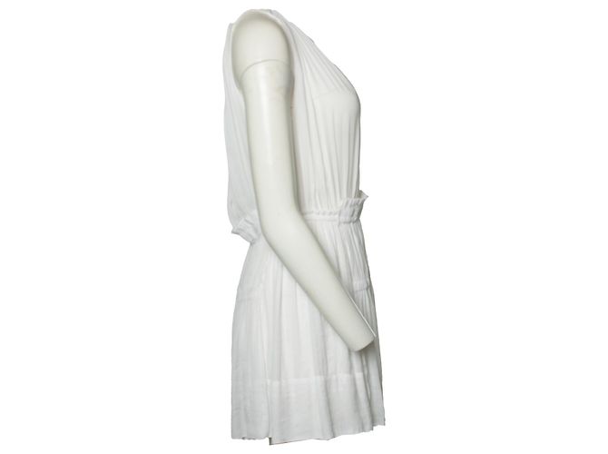 Isabel Marant, Weißes durchsichtiges Kleid mit Rüschen - Ansicht 3