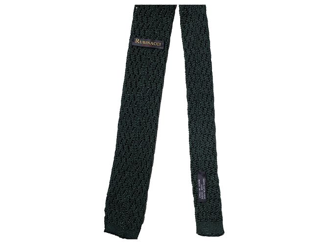 Autre Marque Rubinacci, sciarpa cravatta in maglia verde - vista 3
