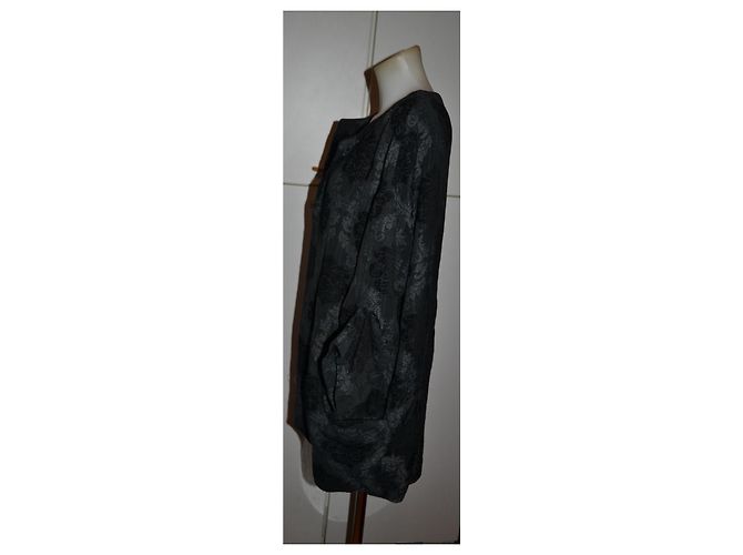Abrigo Zara negro de viscosa talla M - vista 2