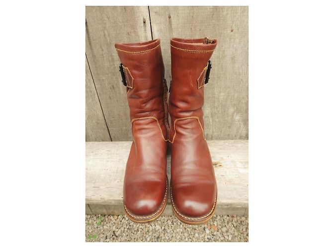 Botines Biker 4Stitcminirang Free Lance de cuero marrón claro - vista 4