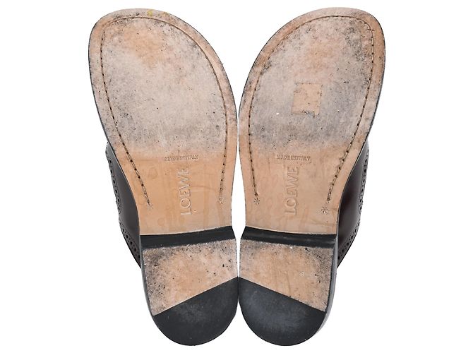 Mule Mary Jane Campo Loewe in pelle marrone Rosso - vista 6