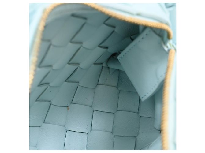 Borsa Candy Loop Bottega Veneta in pelle blu chiaro - vista 6