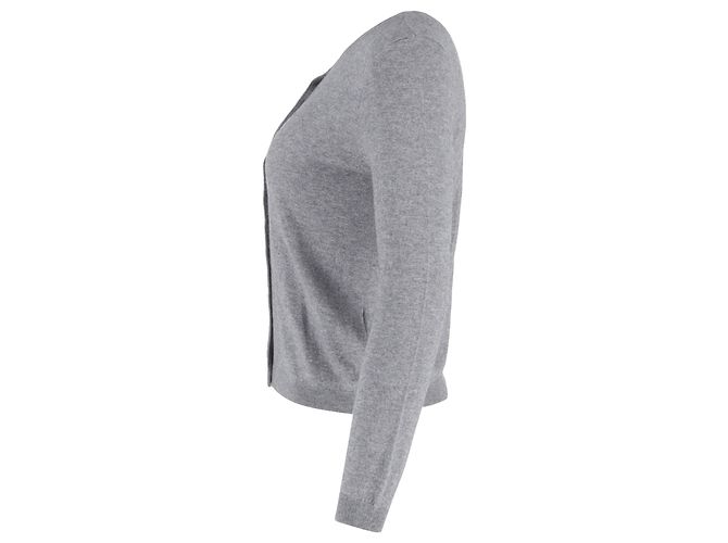 RED Valentino Knopf-Cardigan aus grauer Wolle - Ansicht 2