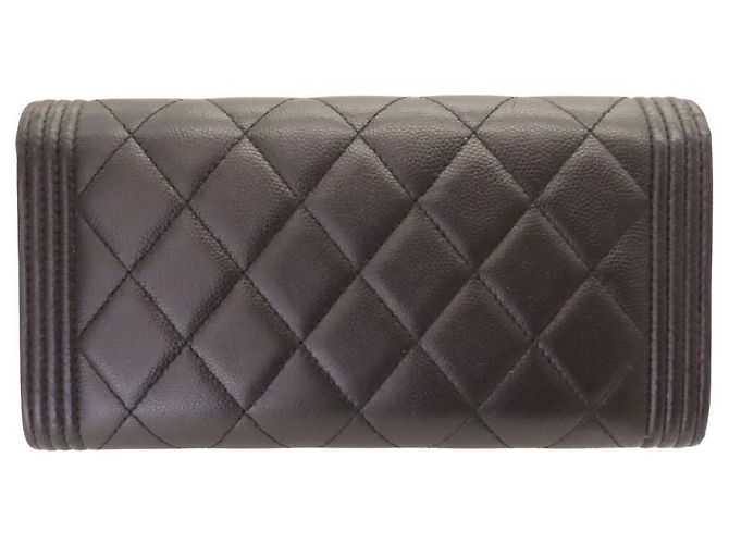 Chanel Boy Chanel Caviar Long Wallet Black - view 3