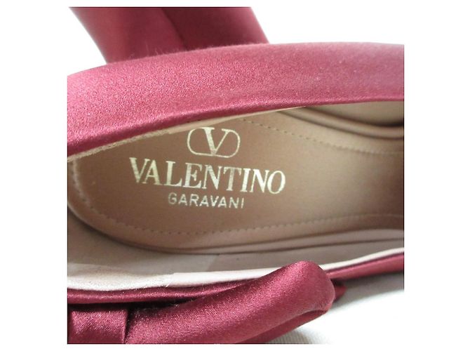 Pumps in satin Valentino Garavani per la notte Marrone Bordò - vista 5