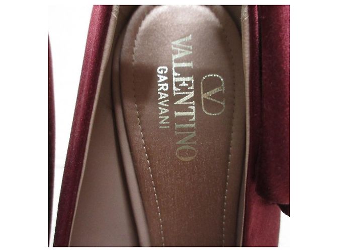 Pumps in satin Valentino Garavani per la notte Marrone Bordò - vista 9