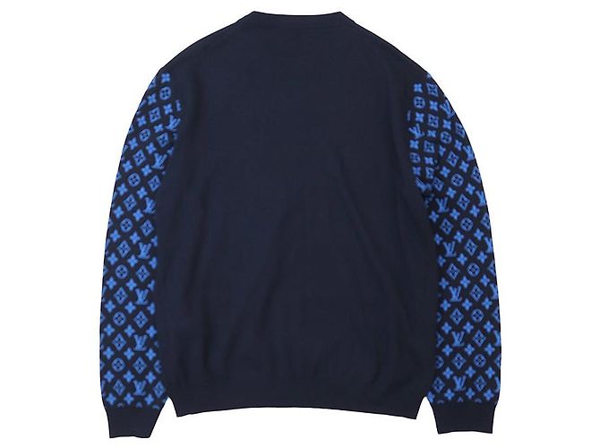 Strickpullover aus Wolle und Kaschmir mit Monogramm Signature von Louis Vuitton Blau - Ansicht 6