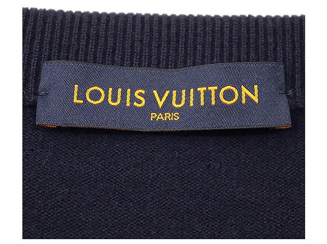 Strickpullover aus Wolle und Kaschmir mit Monogramm Signature von Louis Vuitton Blau - Ansicht 9