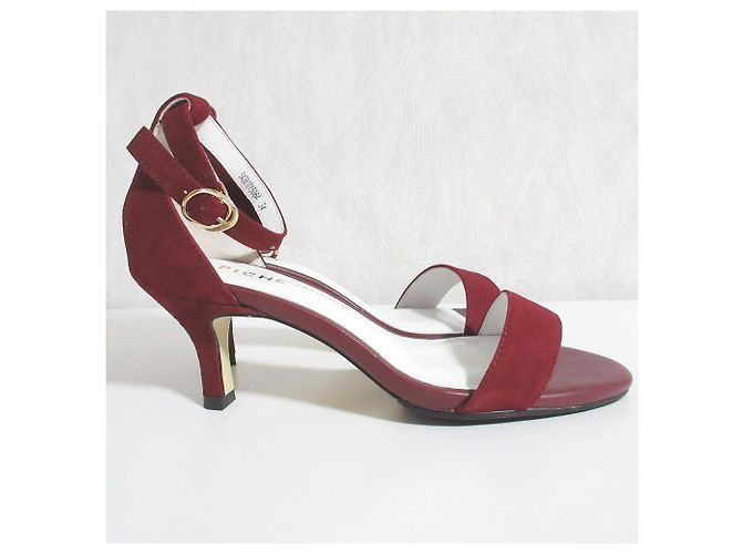 Autre Marque PICHE Riemchen Sandalen mit Absatz Braun Bordeaux - Ansicht 2
