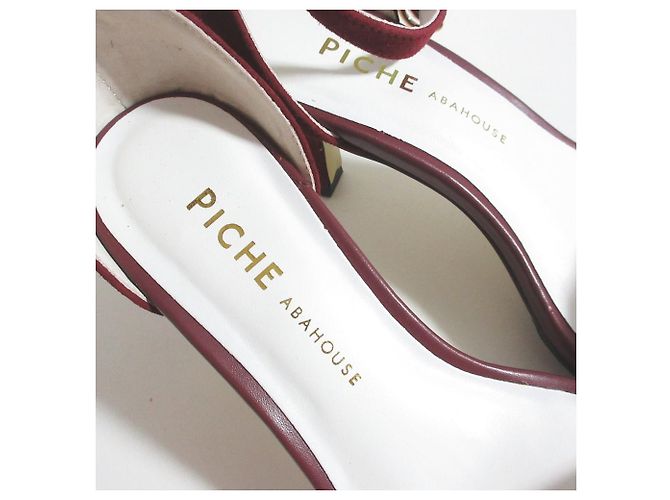 Autre Marque PICHE Riemchen Sandalen mit Absatz Braun Bordeaux - Ansicht 6