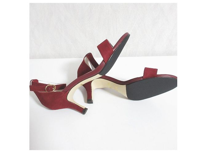 Autre Marque PICHE Riemchen Sandalen mit Absatz Braun Bordeaux - Ansicht 7