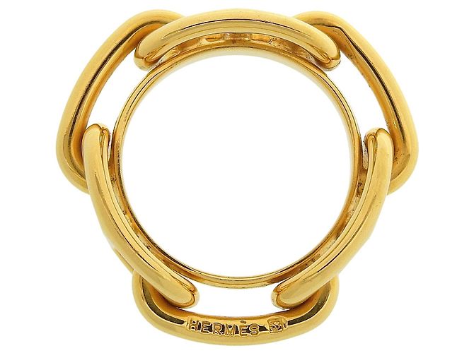 Ring Anel de lenço Hermès Rugate Chne Dourado - vista 3
