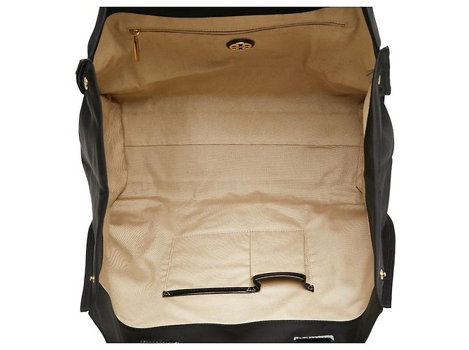 Bolso tote de nylon con logo Tory Burch en cuero patentado - vista 7